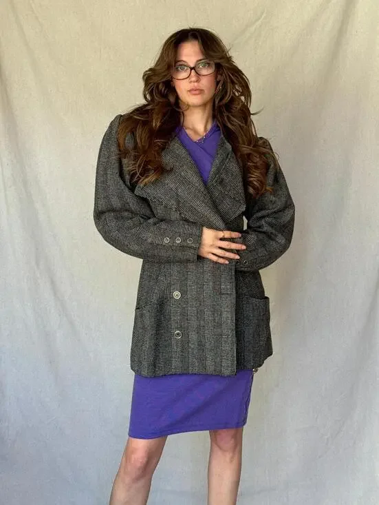 80s Purple Bodycon Heart Breaker Dress - Picture 12 of 15